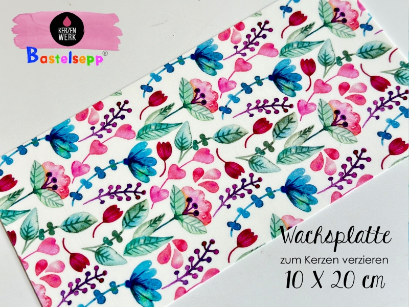 Wachsplatte Blumen Pink Nr. 31